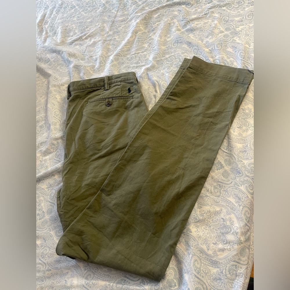 Ralph Lauren Polo Pant Stretch Classic Fit ARMADILLO GREEN for men. - Picture 6 of 13